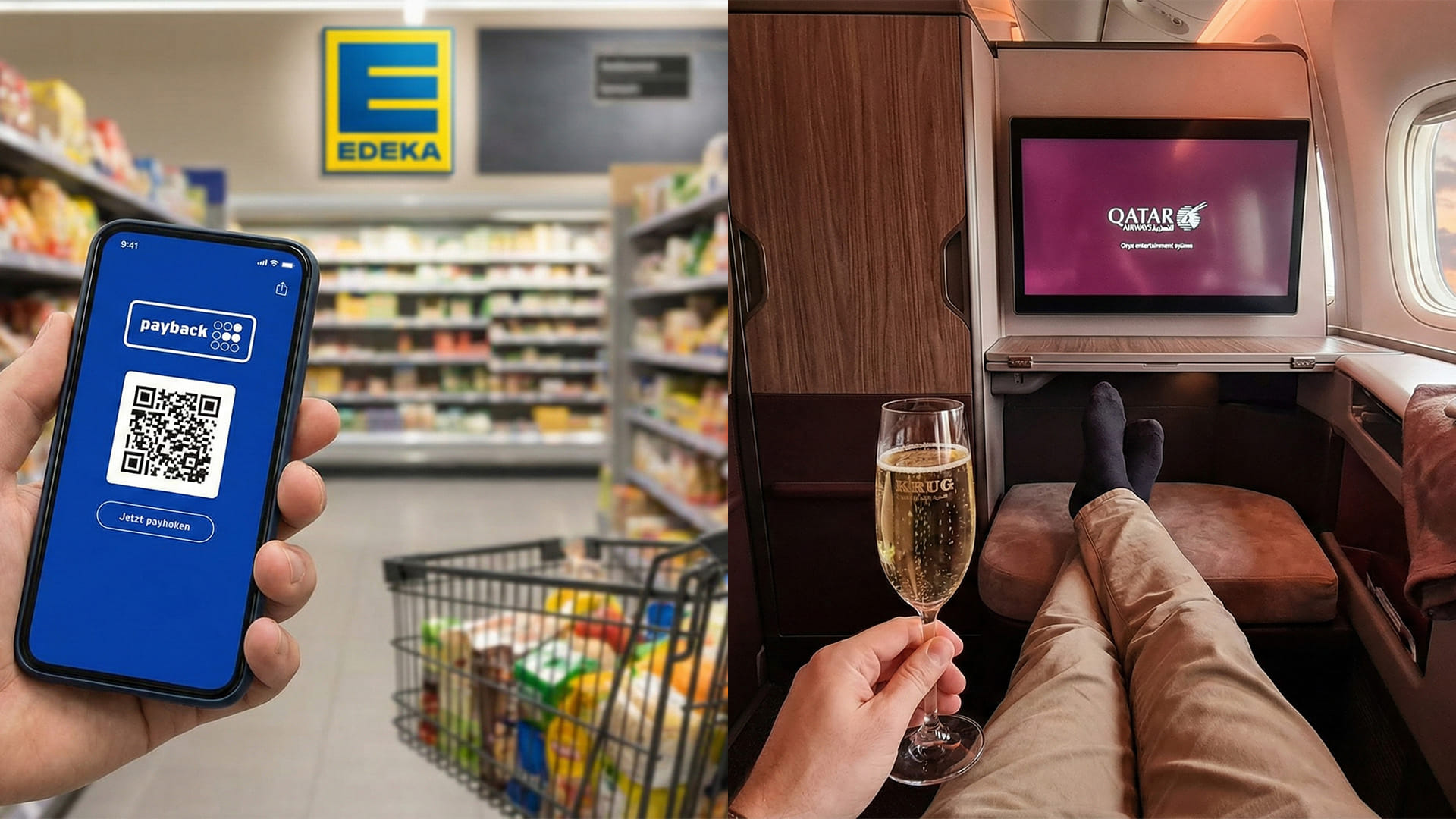 Payback bei Edeka und Business Class bei Qatar Airways